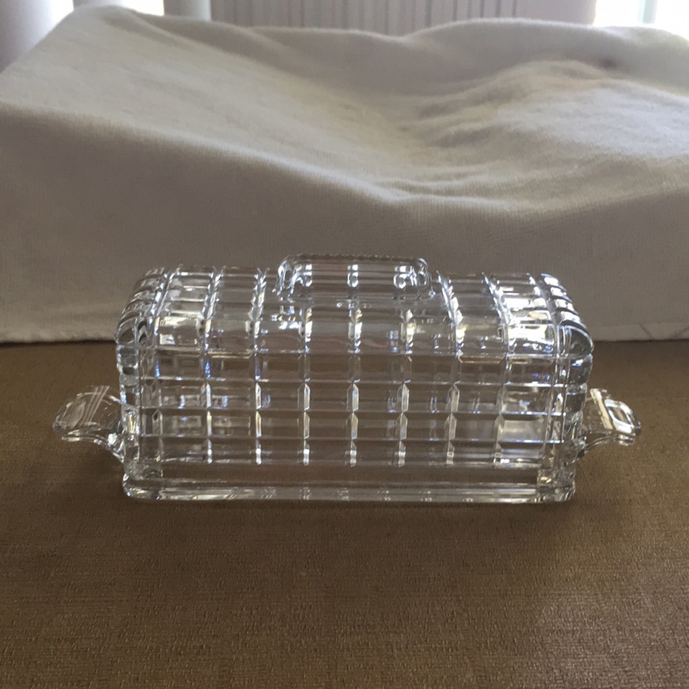 RARE Vintage Heisey Victorian Clear 1/4 Pound Covered Butter Dish with Handles - Picture 3 of 8